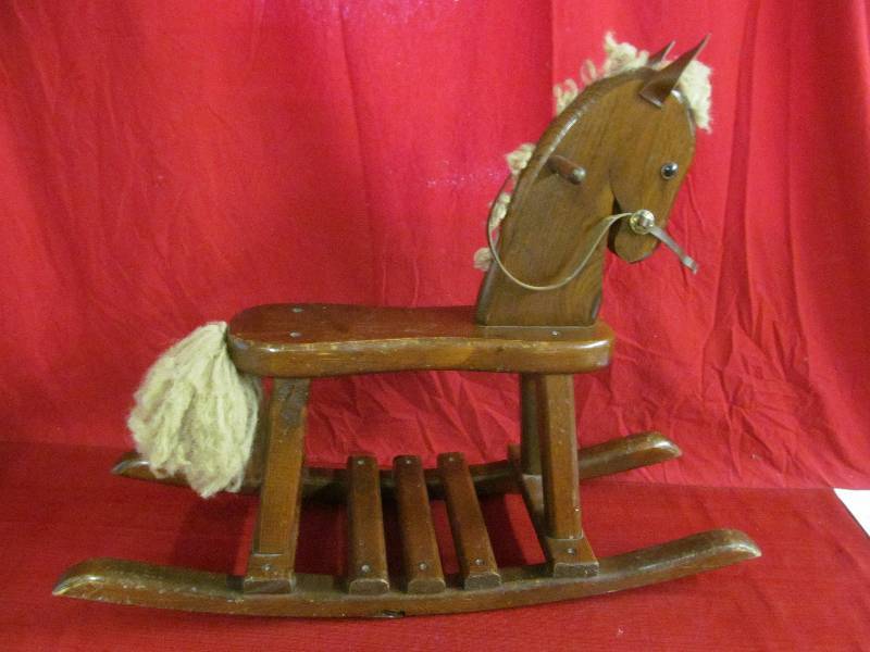 vintage wood horse