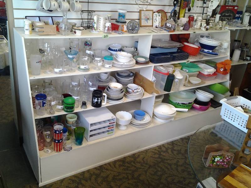Large White Display Shelf Only- No Contents 97x44x48 (Bring Help to Load)