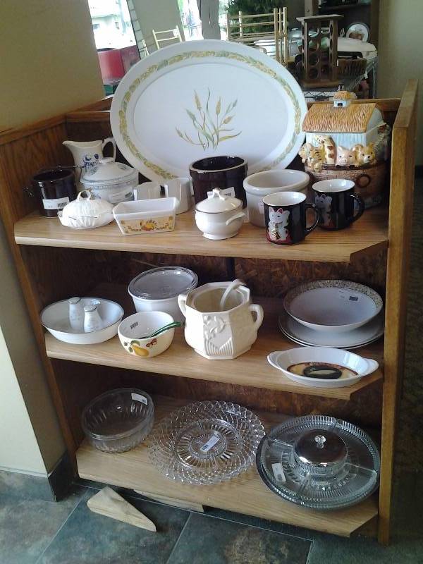 Platters, Serving Pieces, Crocks, Misc (Bring boxes)