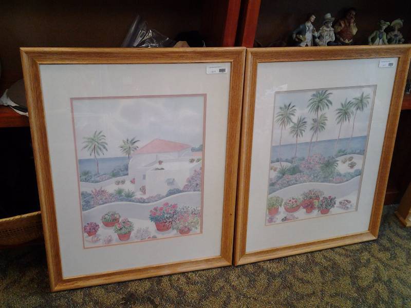 Pair Of Framed Coastal Prints