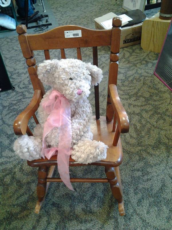 Childs Rocker & Teddy Bear