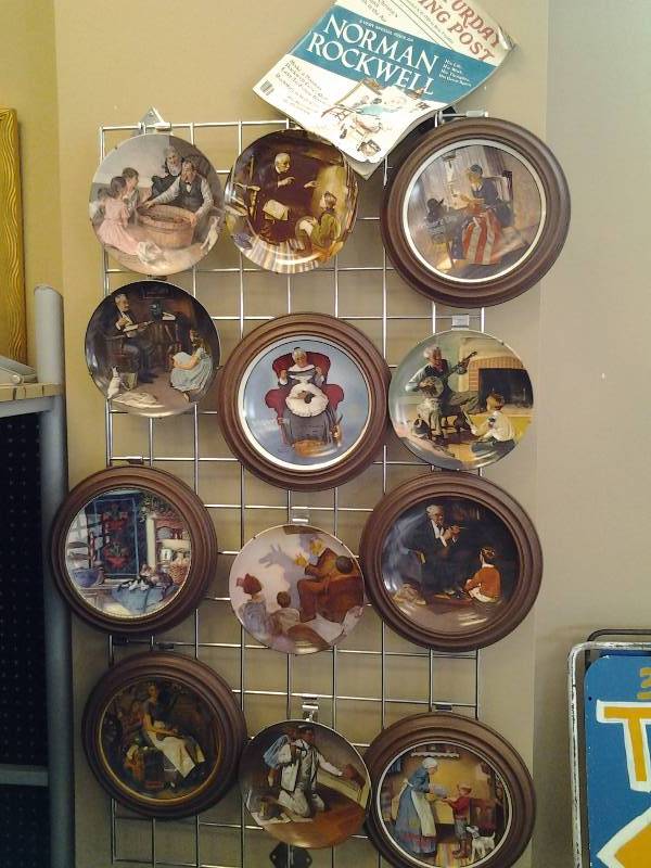 Collection Of Norman Rockwell Plates & 1-Vintage Magazine