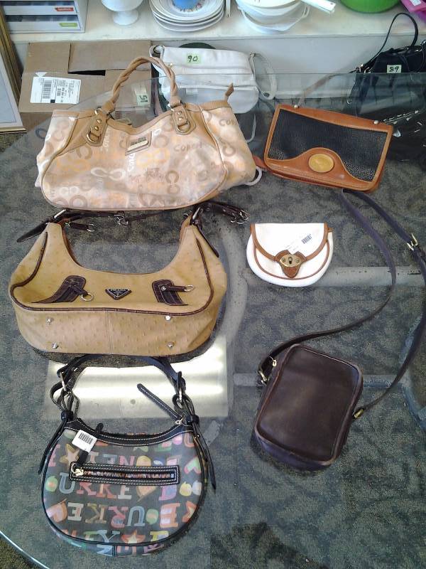 6-Designer Brand Purses (Dooney & Coach)