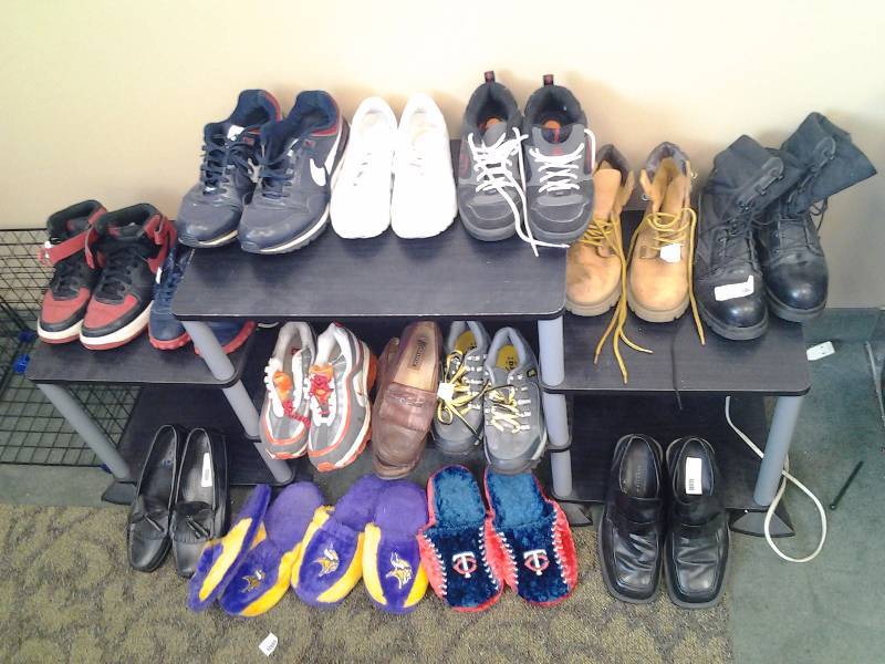 Shelf & Assorted Shoes, Boots & Slippers