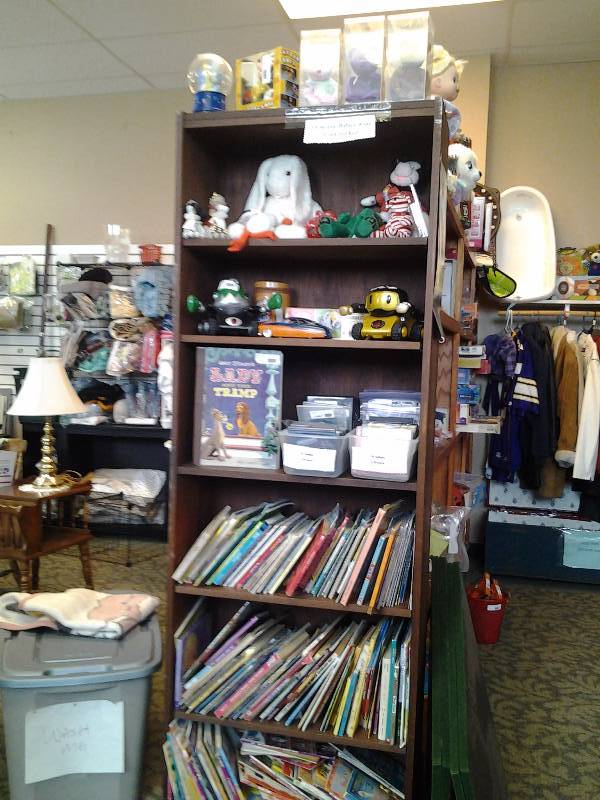 Shelf & Contents Beanie Babies, Toys, Books
