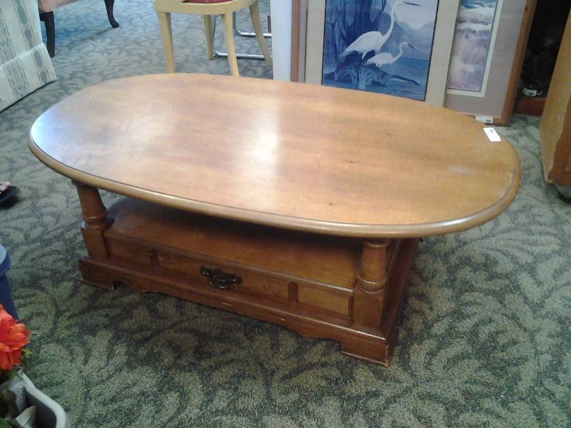 Wood Coffee Table 51x27x16