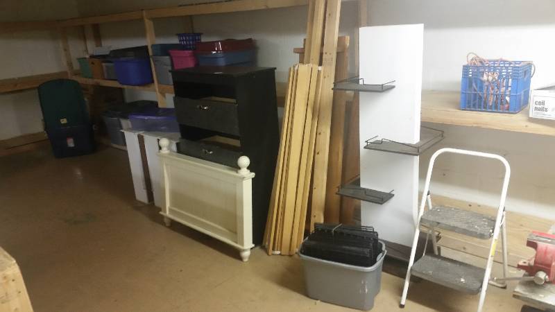 All In Area- Wood, Wire Cube Shelves, Dresser Parts