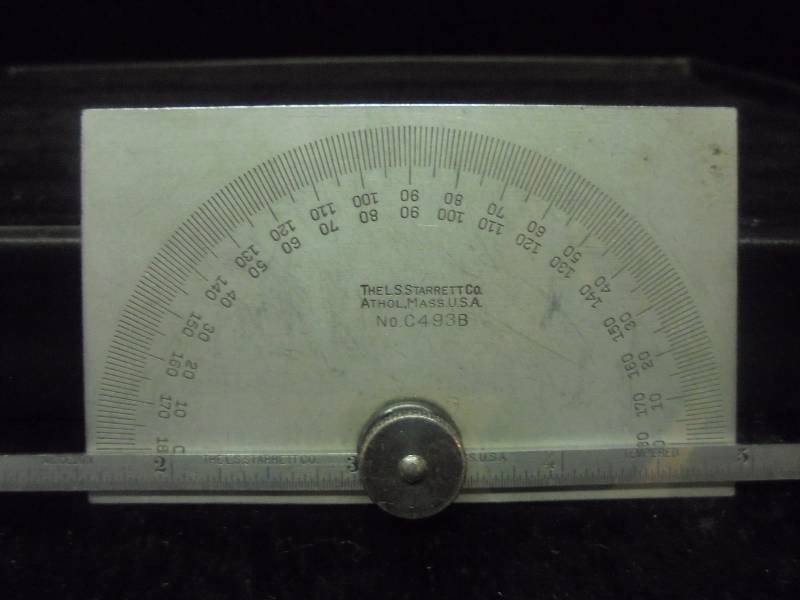 lot 16 image: Machinist Tool - LS Starrett Co ProtractorDepth Gauge, No C493B