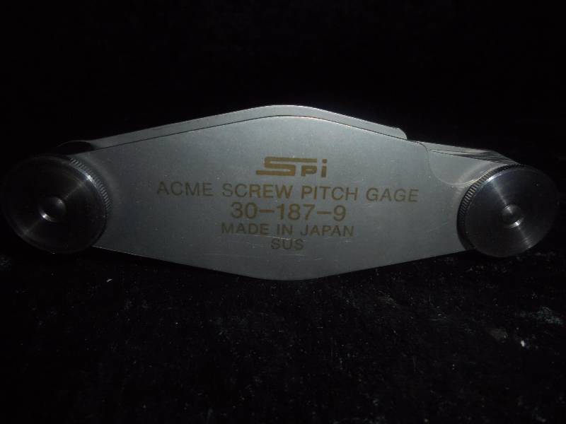 lot 20 image: Machinist Tool - SPI ACME 16 Leaf 29 DEG Screw Pitch Gage, 30-187-9, Made in Japan