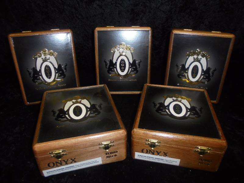 lot 48 image: Lot - ONYX Cigar Boxes, Nice wood boxes