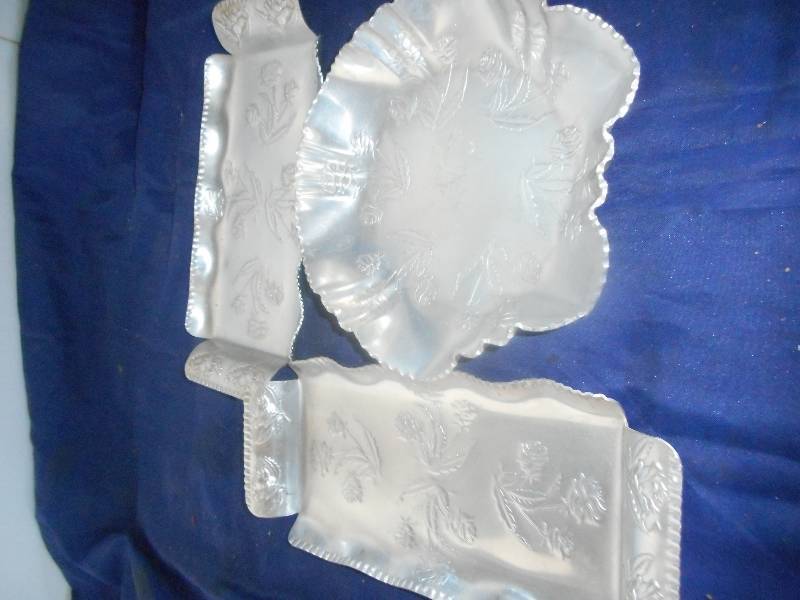 3 IMPRINTED ALUMINUM TRAYS