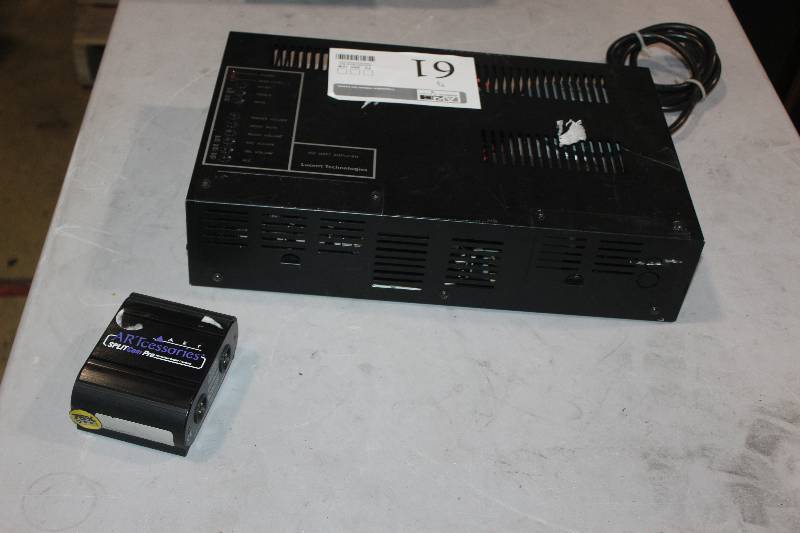 lot 61 image: Lot of (2) Electronic Equipment Including 1) ARTcessories SplitCom Pro Microphone SplitterCombiner AND 1) Lucent Technologies 250W Amplifier
