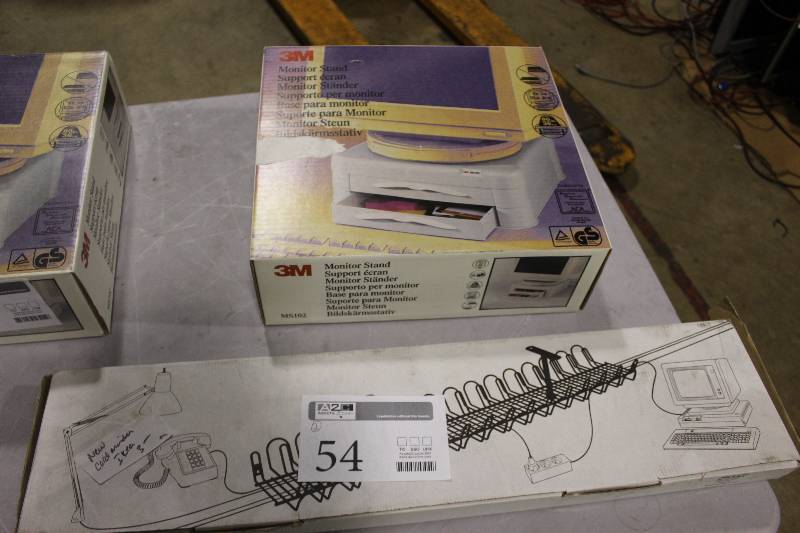 lot 54 image: Lot of (2) Including 1) 3M Monitor Stand AND 1) Ikea Signum Cable Keeper