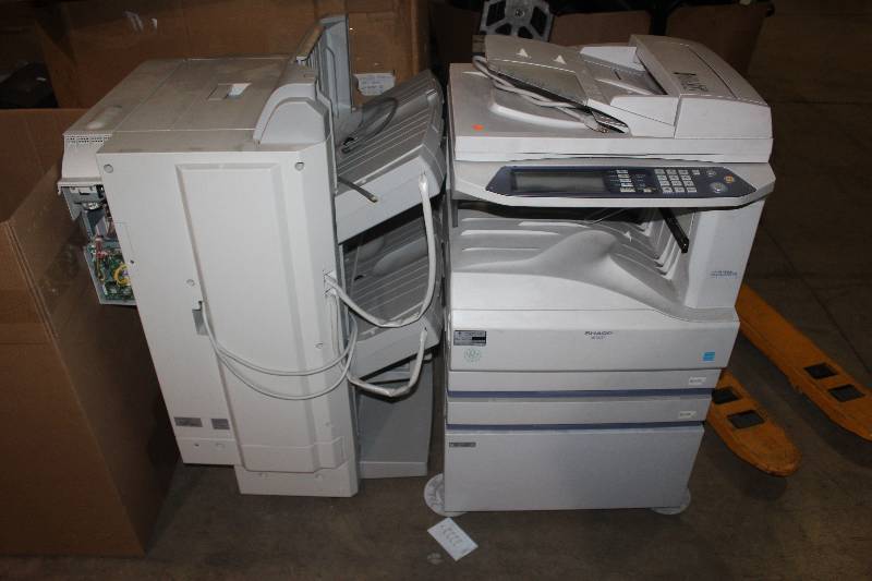 lot 12 image: Lot of (2) Electronics For PartsRepair Including 1) Saddle Stitch Finisher AND 1) Sharp