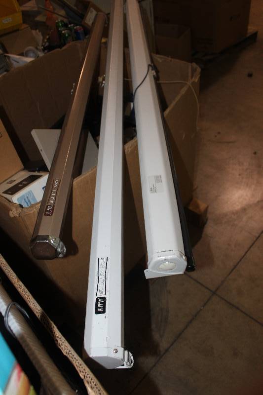 lot 14 image: Lot of (3) Da-Lite Projector Screens - 63, 74, 87