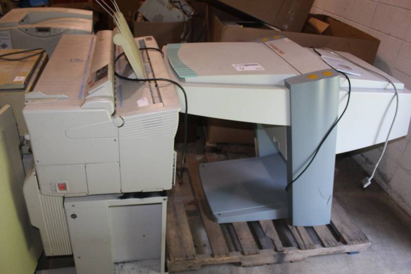 lot 9 image: Lot of (3) Printers For PartsRepair Including 1) Linotype-Hell Large Format Printer AND 1) Ricoh FW740 Printer w Operating Instructions AND 1) HP Color LaserJet 8550 Printer
