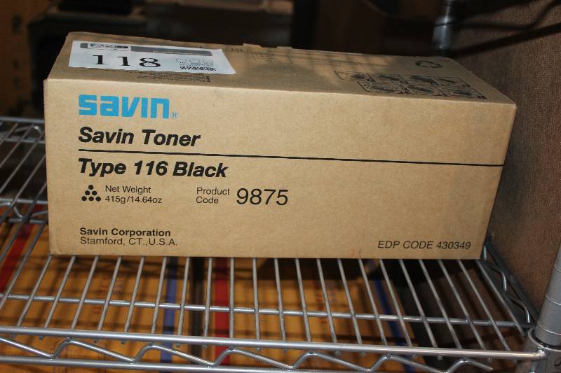 lot 118 image: Savin Black Toner