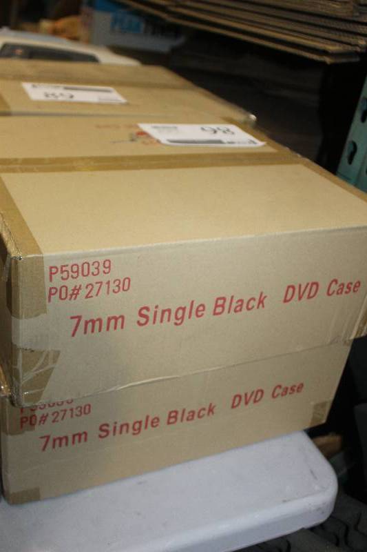 lot 89 image: Lot of (2) Boxes of 7mm D case Single Black DVD Case