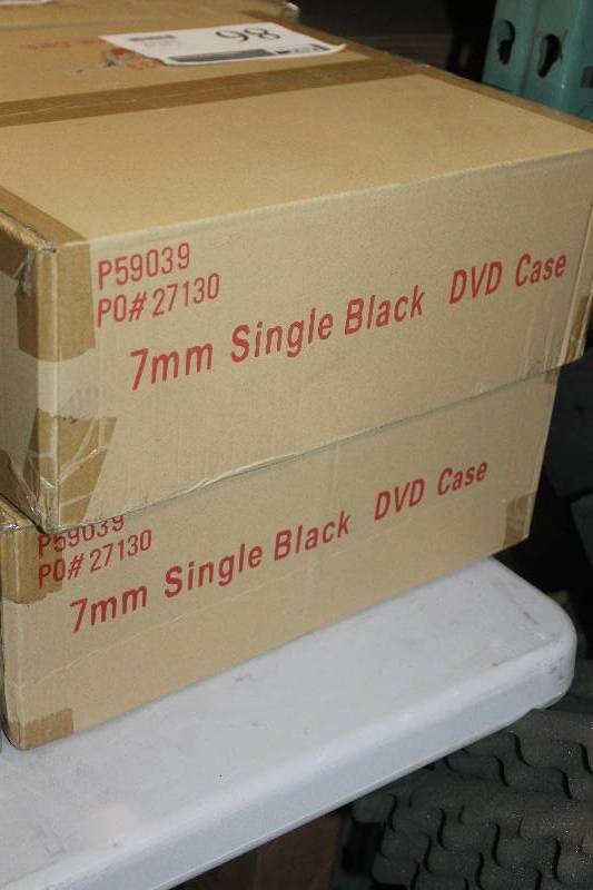 lot 88 image: Lot of (2) Boxes of 7mm D case Single Black DVD Case