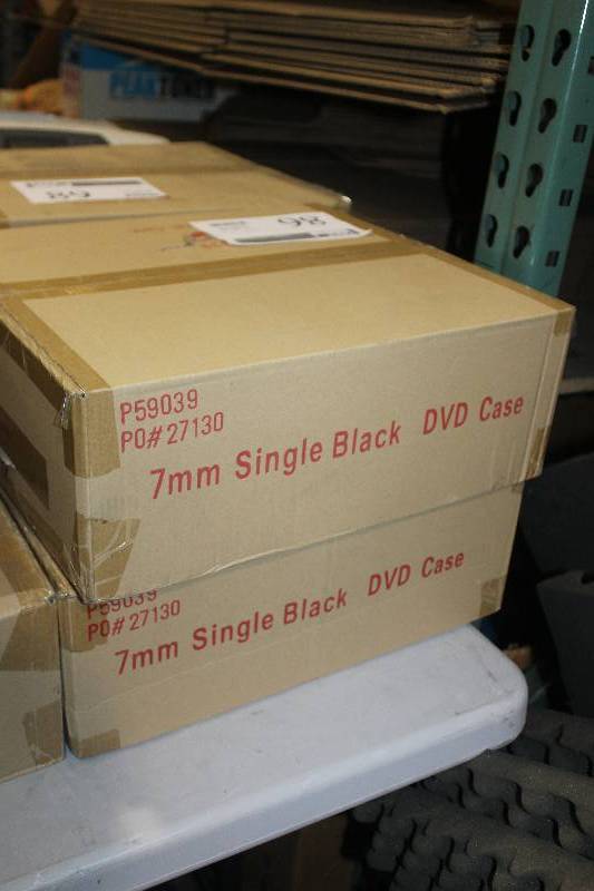 lot 86 image: Lot of (2) Boxes of 7mm D case Single Black DVD Case