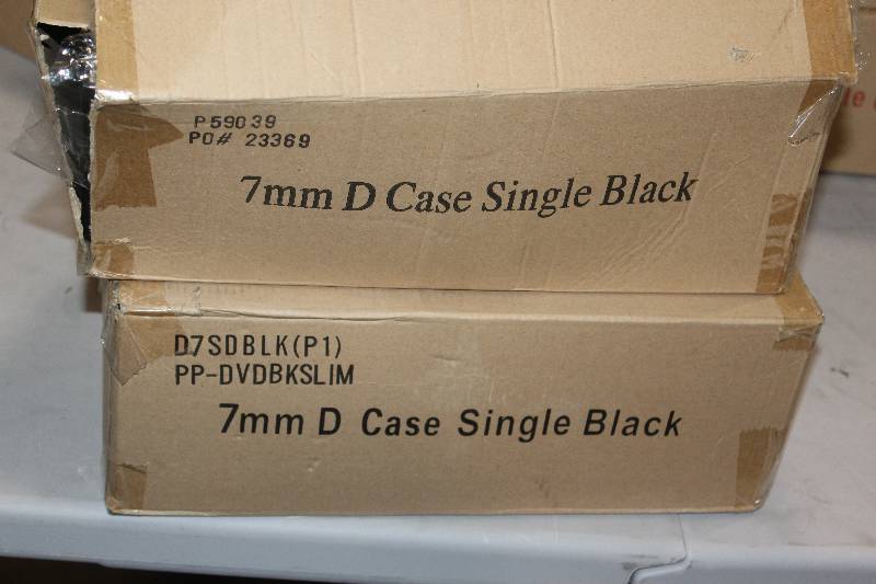 lot 90 image: Lot of (2) Boxes of 7mm D case Single Black DVD Case