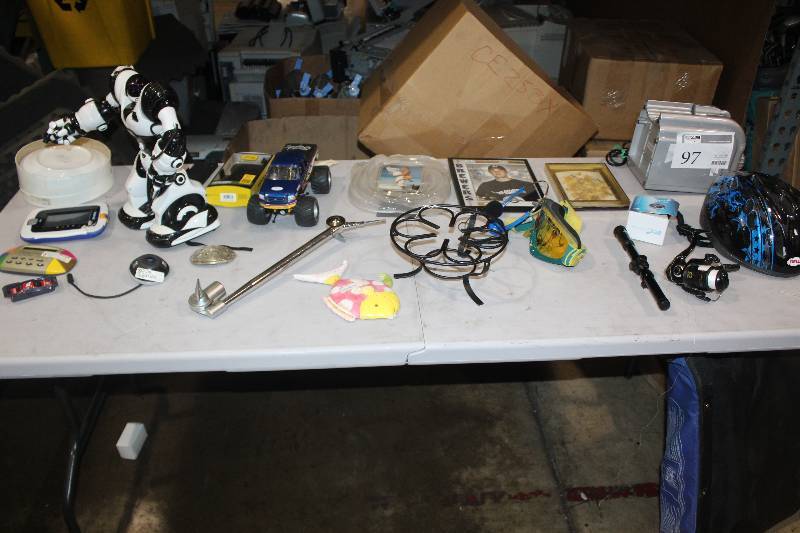 lot 97 image: Lot Including Toys, Collectibles, Sporting Goods, And More