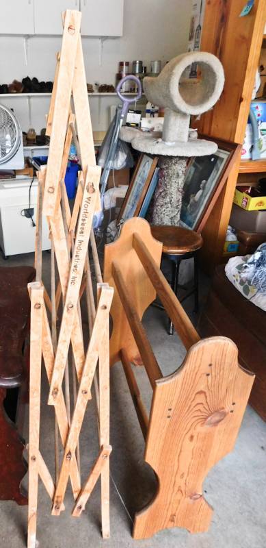 lot of vintage wooden items
