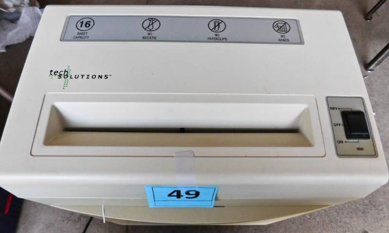 tech solutions shredder works fine