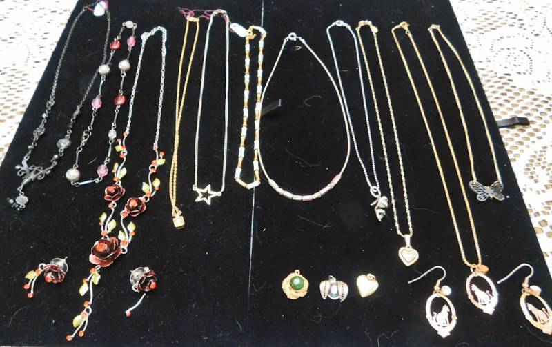 11 necklaces 2 with matching earrings