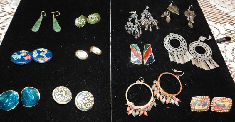 12 pair of earrings