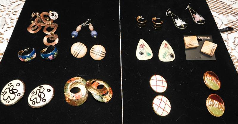 12 pair of earrings