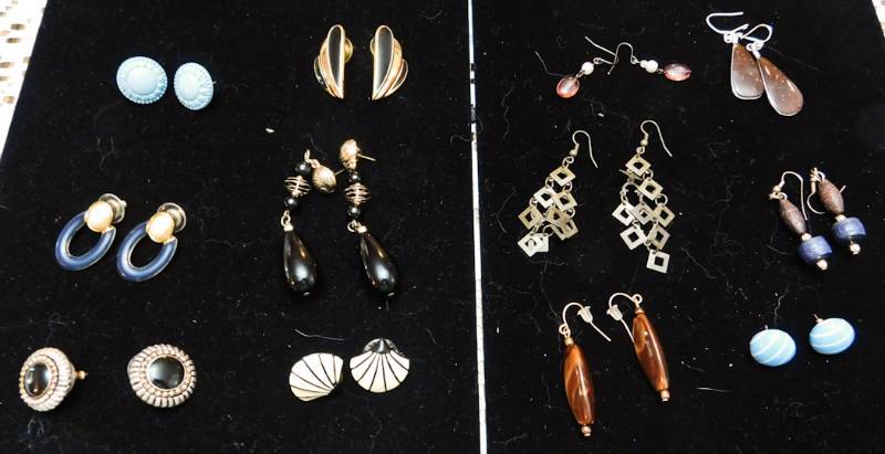 12 pair of earrings