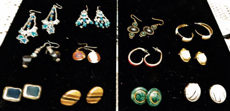 12 pair of earrings