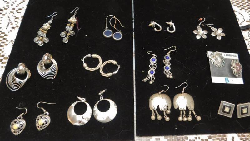 12 pair of earrings