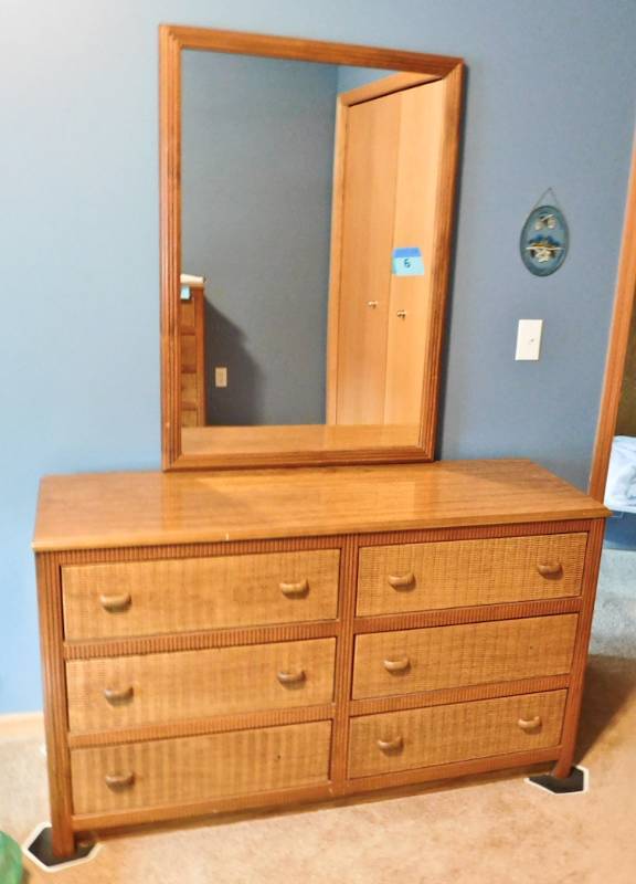 dresser and mirror