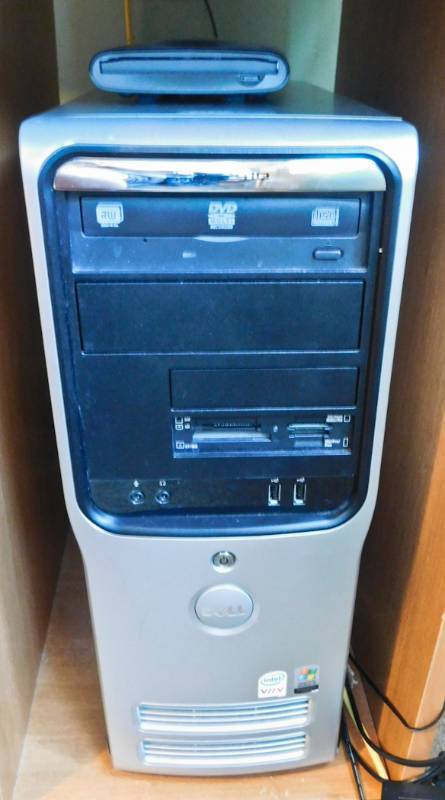 computer, monitor, keyboard, printer and toner