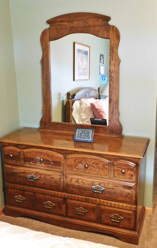 dresser and mirror