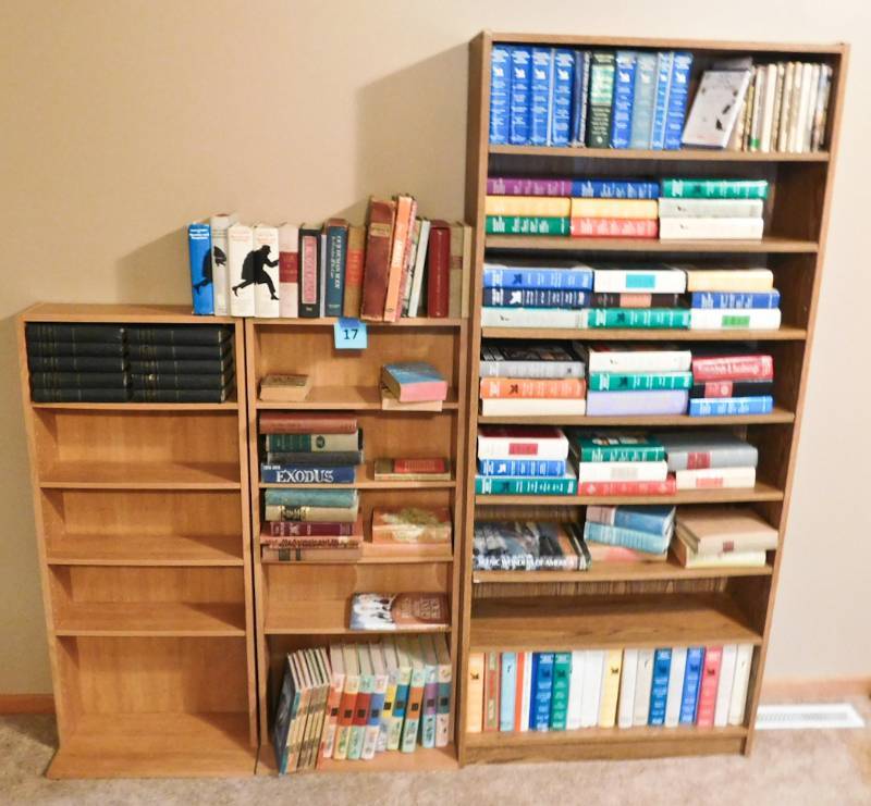 3 bookshelves no contents