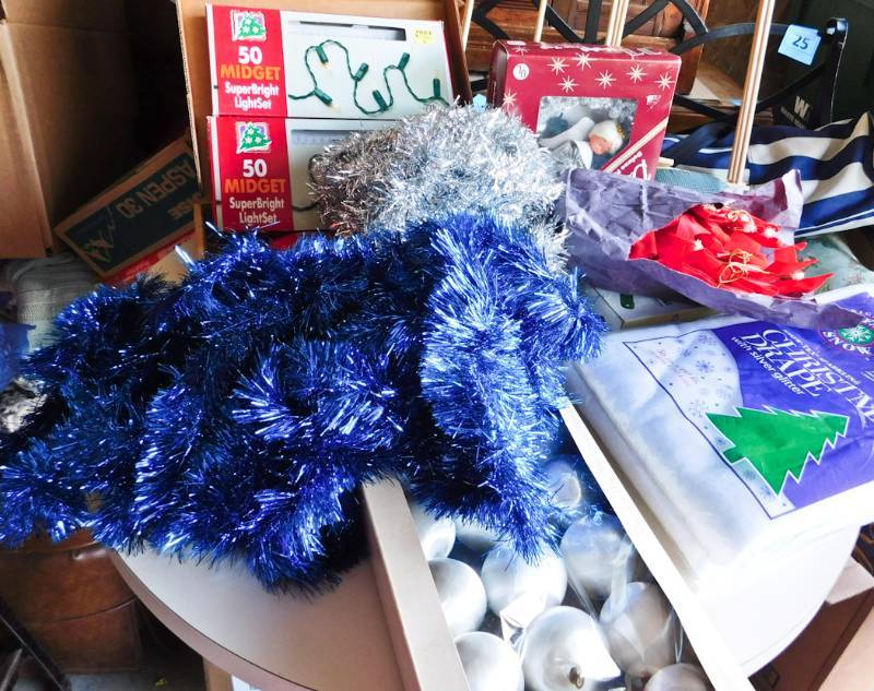 large Christmas tree accessory lot