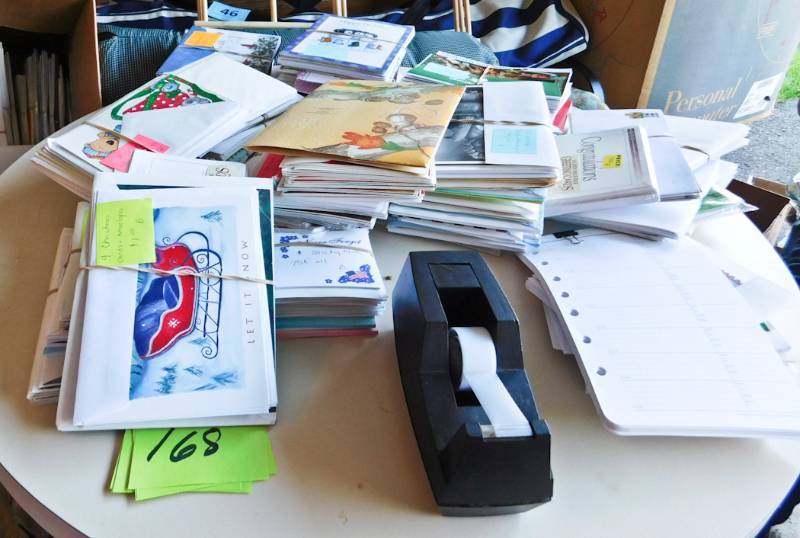 very large lot of greeting cards in groups of 10
