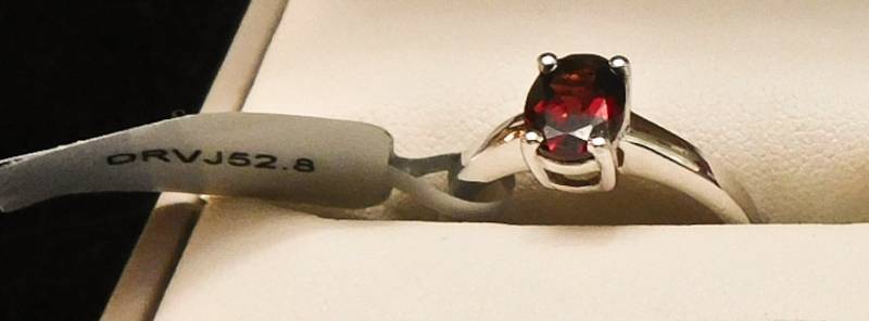 Sterling ring size 8  - Tocantine Garnet