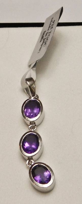 Sterling Pendant - Amethyst