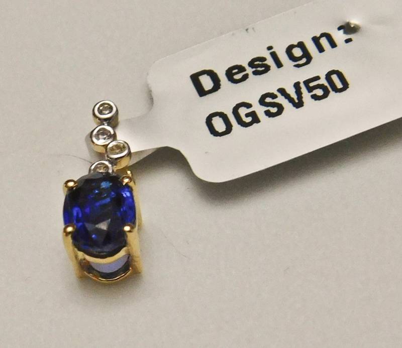 10K Gold Pendant  - Sundar Kyanite & White Topaz
