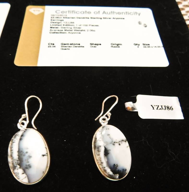 Sterling Earrings - Siberian Dendrite