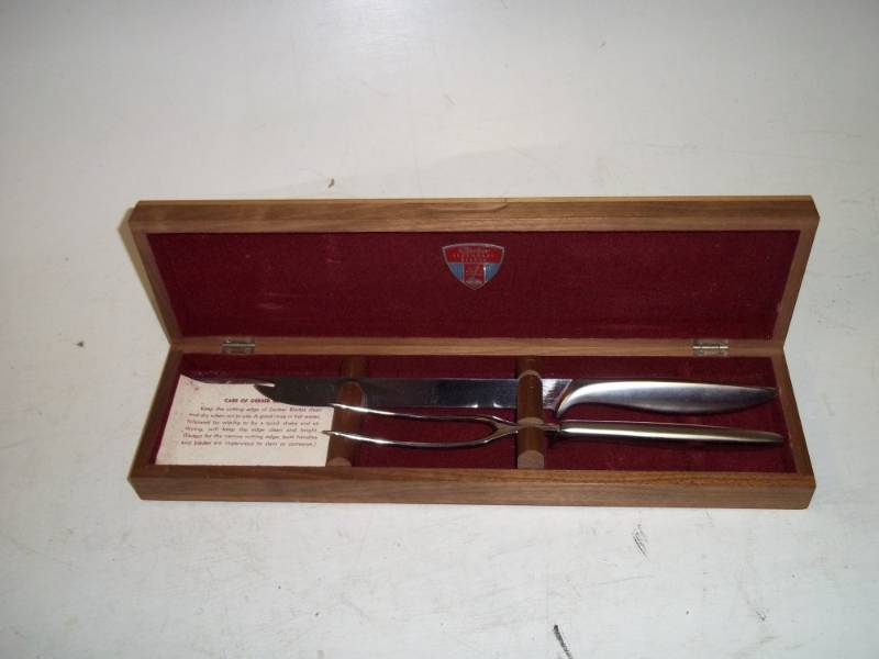 Knife and Fork with wood box