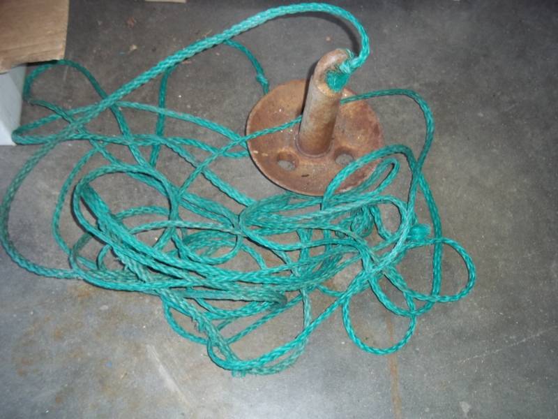 Boat Anchor with green rope
