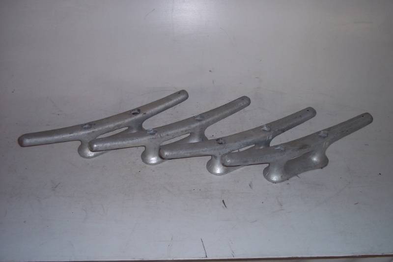 New Lot of 4  14 Galvanized Straigh Boat Cleat