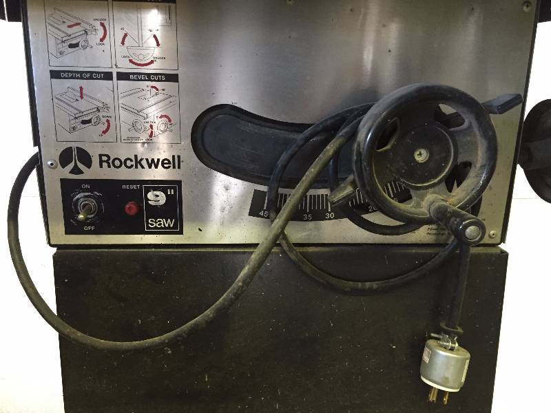 lot 40 image: ROCKWELL 9 TABLE SAW