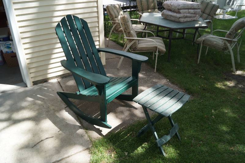 Wooden Rocker & Table