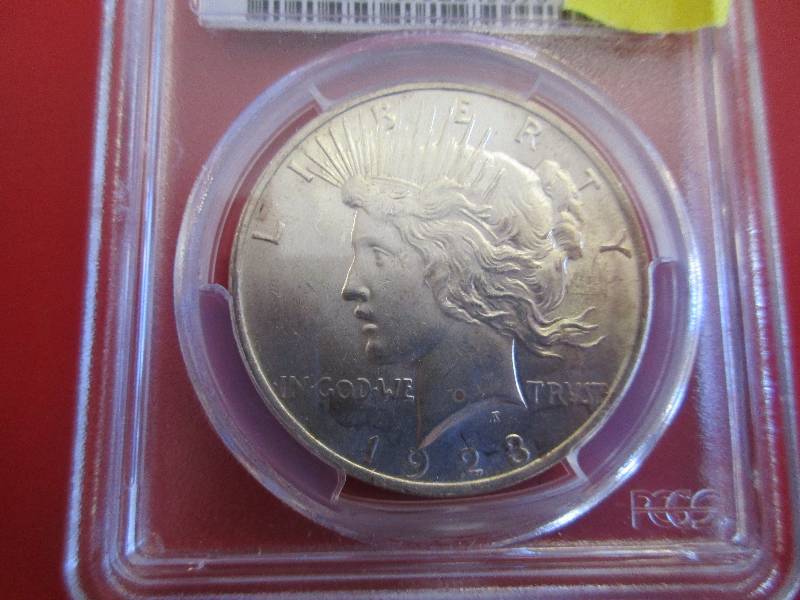 12. PCGS Certified 1923-P Silver Peace Dollar in Mint State MS63 Condition